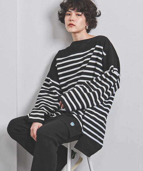 ORCIVAL（オーシバル）の「＜ORCIVAL（オーチバル）＞ビッグ ボーダー プルオーバー 20ST（Tシャツ/カットソー・レディース・ブラック/コバルトブルー・8）」の15枚目の写真