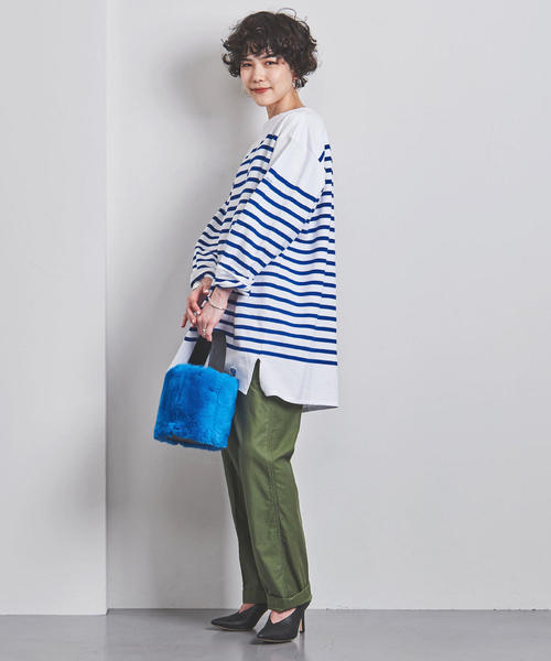 ORCIVAL（オーシバル）の「＜ORCIVAL（オーチバル）＞ビッグ ボーダー プルオーバー 20ST（Tシャツ/カットソー・レディース・ブラック/コバルトブルー・8）」の13枚目の写真