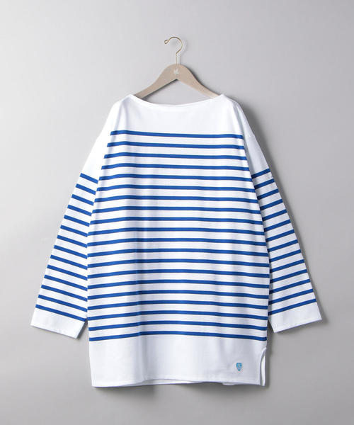 ORCIVAL（オーシバル）の「＜ORCIVAL（オーチバル）＞ビッグ ボーダー プルオーバー 20ST（Tシャツ/カットソー・レディース・ブラック/コバルトブルー・8）」の11枚目の写真