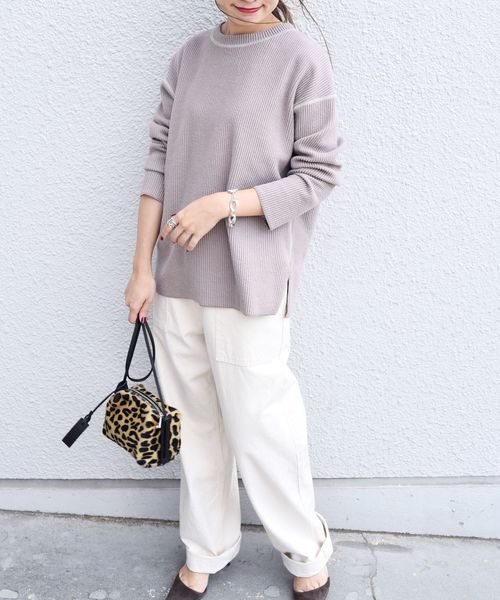 SHIPS(シップス)の「ニットコール プルオーバー(Tシャツ/カットソー・レディース・ピンク/ラベンダー/ナチュラル・ONE SIZE)」の11枚目の写真
