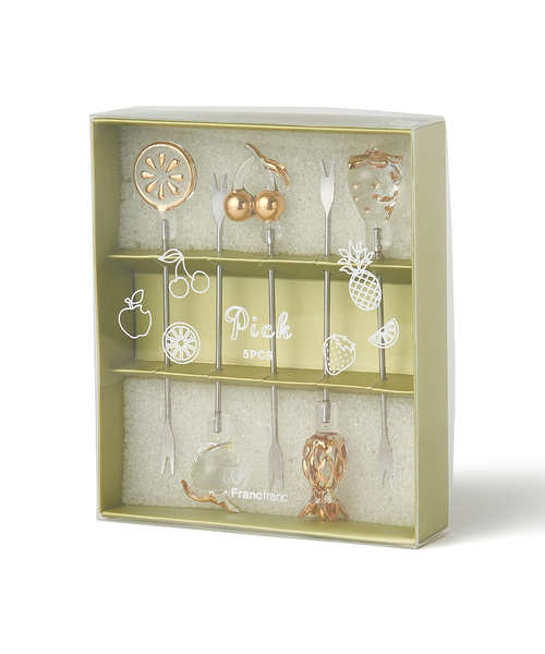 Francfranc（フランフラン）の「【5本セット】フリュイ ピック（カトラリー・レディース・マルチ・FREE）」の4枚目の写真