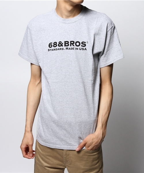 68&brothers(シックスティエイトアンドブラザーズ)の「STANDARD(Tシャツ/カットソー・メンズ・ホワイト/ブラック/ヘザーグレー/ブルー・SMALL/LARGE/X-LARGE/MEDIUM)」の1枚目の写真