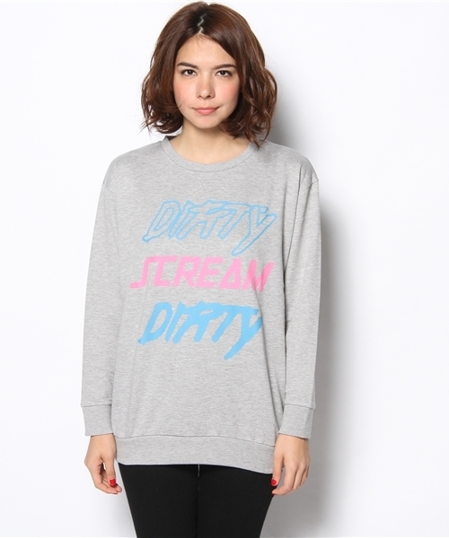 WEGO（ウィゴー）の「WEGO/ロゴプリントスウェット（スウェット・レディース・オフホワイト/杢グレー/サックスブルー/ライトピンク・FREE）」の5枚目の写真