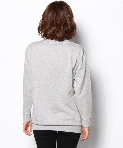 WEGO（ウィゴー）の「WEGO/ロゴプリントスウェット（スウェット・レディース・オフホワイト/杢グレー/サックスブルー/ライトピンク・FREE）」の7枚目の写真