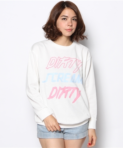 WEGO（ウィゴー）の「WEGO/ロゴプリントスウェット（スウェット・レディース・オフホワイト/杢グレー/サックスブルー/ライトピンク・FREE）」の14枚目の写真