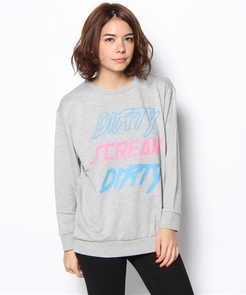 WEGO（ウィゴー）の「WEGO/ロゴプリントスウェット（スウェット・レディース・オフホワイト/杢グレー/サックスブルー/ライトピンク・FREE）」の15枚目の写真