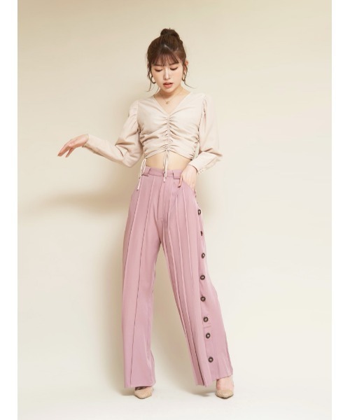 Darich(ダーリッチ)の「ギャザーリボントップス(シャツ/ブラウス・レディース・ピンク/サックスブルー/アイボリー/ミント・FREE)」の18枚目の写真