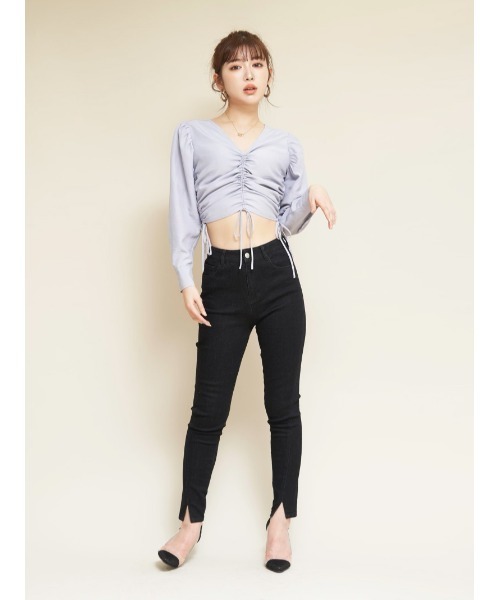 Darich(ダーリッチ)の「ギャザーリボントップス(シャツ/ブラウス・レディース・ピンク/サックスブルー/アイボリー/ミント・FREE)」の20枚目の写真