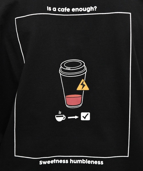 kutir(クティール)の「カフェプリントロンT(Tシャツ/カットソー・メンズ・ブラック/レンガ/ライトグリーン/オフホワイト・SMALL/MEDIUM/LARGE)」の19枚目の写真