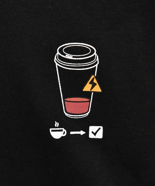kutir(クティール)の「カフェプリントロンT(Tシャツ/カットソー・メンズ・ブラック/レンガ/ライトグリーン/オフホワイト・SMALL/MEDIUM/LARGE)」の20枚目の写真