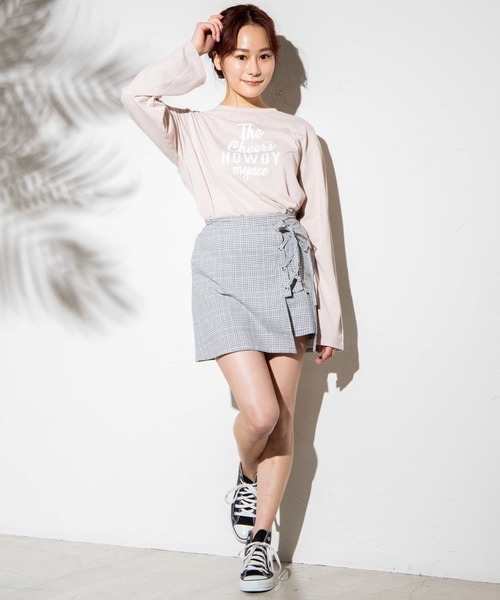 WEGO（ウィゴー）の「WEGO/【セットアップ対応商品】レースアップスカパン（スカート・レディース・アイボリー/ブラック/グレー系その他2・FREE）」の15枚目の写真