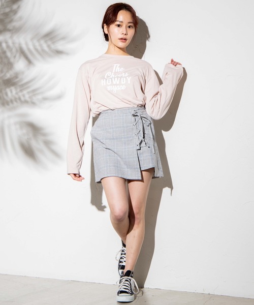 WEGO（ウィゴー）の「WEGO/【セットアップ対応商品】レースアップスカパン（スカート・レディース・アイボリー/ブラック/グレー系その他2・FREE）」の14枚目の写真