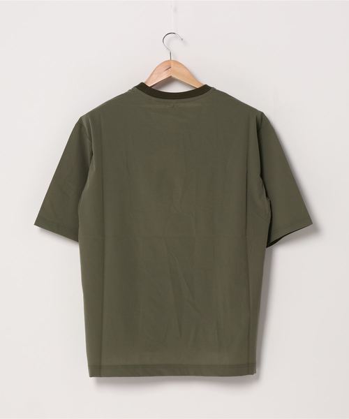 FUNALIVE(ファンアライブ)の「ナイロンストレッチ リブクルーネック 半袖Tシャツ(Tシャツ/カットソー・メンズ・ブラック/ベージュ/カーキ/ネイビー・M/L/XL)」の5枚目の写真