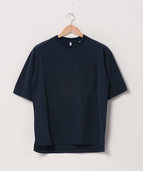 FUNALIVE(ファンアライブ)の「ナイロンストレッチ リブクルーネック 半袖Tシャツ(Tシャツ/カットソー・メンズ・ブラック/ベージュ/カーキ/ネイビー・M/L/XL)」の8枚目の写真