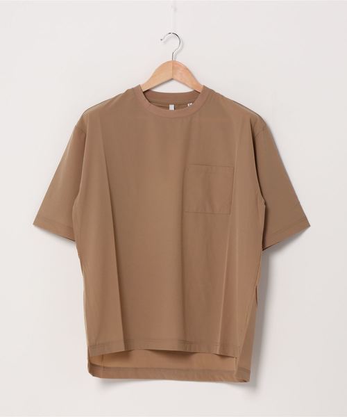 FUNALIVE(ファンアライブ)の「ナイロンストレッチ リブクルーネック 半袖Tシャツ(Tシャツ/カットソー・メンズ・ブラック/ベージュ/カーキ/ネイビー・M/L/XL)」の15枚目の写真