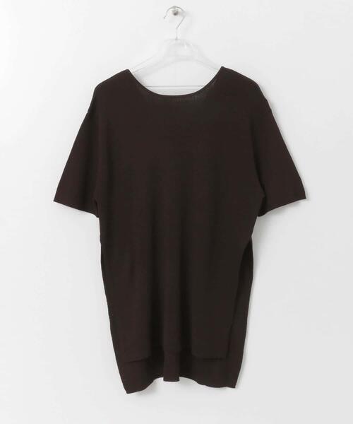 LAATO(ラート)の「BIG KNIT T-SHIRTS(ニット/セーター・レディース・ブラウン/オフホワイト/グリーン・FREE)」の1枚目の写真