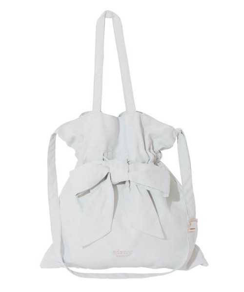 EIMY ISTOIRE（エイミーイストワール）の「リボン2WAYトートバッグ（トートバッグ・レディース・アイボリー/ブラック/ピンク/サックスブルー/パープル/ネイビー/オレンジ/レッド・FREE）」の15枚目の写真