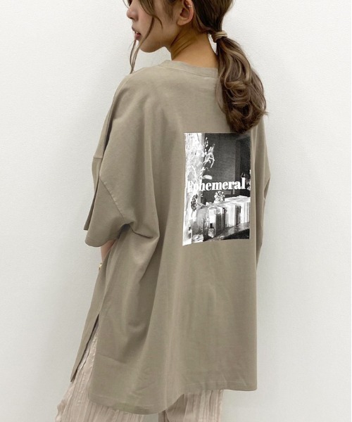 apres jour mignon(アプレジュールミニョン)の「アソートスリットBIGTシャツ6【ZOZOTOWN限定アイテム】(Tシャツ/カットソー・レディース・パープル/アイボリー/チャコールグレー/ブラック/ダークグリーン/ライトベージュ/その他/オフホワイト/ホワイト系その他2・フリー)」の7枚目の写真