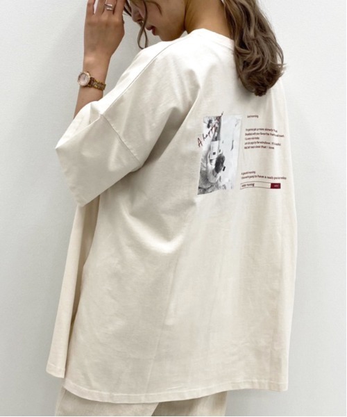 apres jour mignon(アプレジュールミニョン)の「アソートスリットBIGTシャツ6【ZOZOTOWN限定アイテム】(Tシャツ/カットソー・レディース・パープル/アイボリー/チャコールグレー/ブラック/ダークグリーン/ライトベージュ/その他/オフホワイト/ホワイト系その他2・フリー)」の3枚目の写真