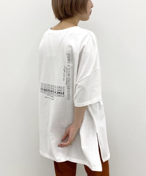 apres jour mignon(アプレジュールミニョン)の「アソートスリットBIGTシャツ6【ZOZOTOWN限定アイテム】(Tシャツ/カットソー・レディース・パープル/アイボリー/チャコールグレー/ブラック/ダークグリーン/ライトベージュ/その他/オフホワイト/ホワイト系その他2・フリー)」の11枚目の写真