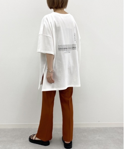 apres jour mignon(アプレジュールミニョン)の「アソートスリットBIGTシャツ6【ZOZOTOWN限定アイテム】(Tシャツ/カットソー・レディース・パープル/アイボリー/チャコールグレー/ブラック/ダークグリーン/ライトベージュ/その他/オフホワイト/ホワイト系その他2・フリー)」の15枚目の写真