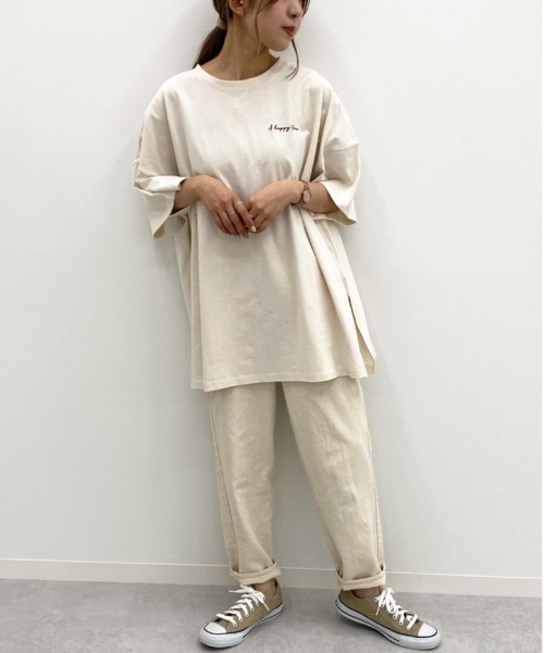 apres jour mignon(アプレジュールミニョン)の「アソートスリットBIGTシャツ6【ZOZOTOWN限定アイテム】(Tシャツ/カットソー・レディース・パープル/アイボリー/チャコールグレー/ブラック/ダークグリーン/ライトベージュ/その他/オフホワイト/ホワイト系その他2・フリー)」の19枚目の写真