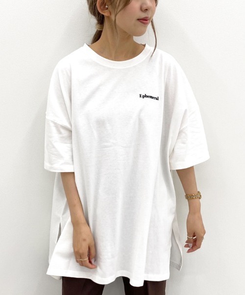 apres jour mignon(アプレジュールミニョン)の「アソートスリットBIGTシャツ6【ZOZOTOWN限定アイテム】(Tシャツ/カットソー・レディース・パープル/アイボリー/チャコールグレー/ブラック/ダークグリーン/ライトベージュ/その他/オフホワイト/ホワイト系その他2・フリー)」の21枚目の写真