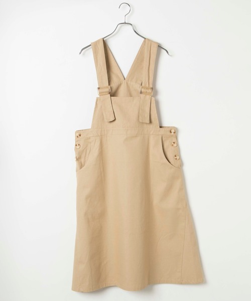 WEGO（ウィゴー）の「WEGO/ミドルジャンスカ（ジャンパースカート・レディース・ベージュ・FREE）」の4枚目の写真