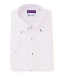 【完全ノーアイロン】半袖アイシャツ ボタンダウン ピケ