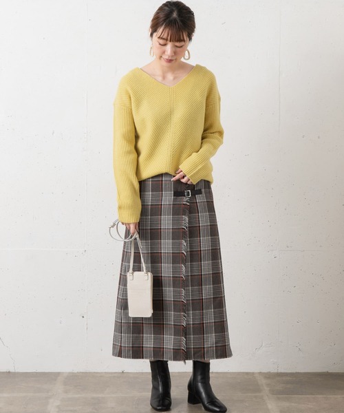 ニット セーター Research Researchnatwool Vネック畦プルオーバー 超お買い得大特価 ニット セーター