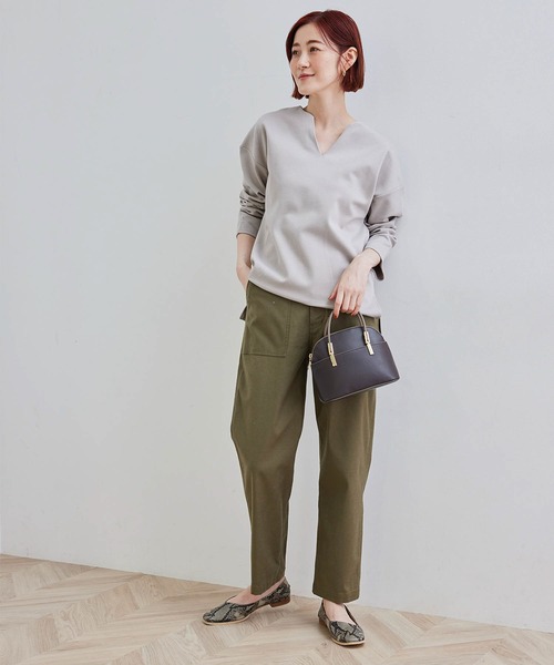 ROPE' PICNIC（ロペピクニック）の「裏起毛キーネックトップス（その他トップス・レディース・グレー/ダークブラウン/ブラック/ブルー・38/40）」の5枚目の写真