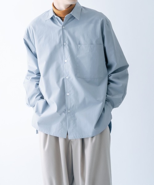 epnok(エプノック)の「サイドスリットベーシックシャツ(シャツ/ブラウス・メンズ・ライトブルー/オフホワイト/ダークグレー・MEDIUM/LARGE)」の3枚目の写真