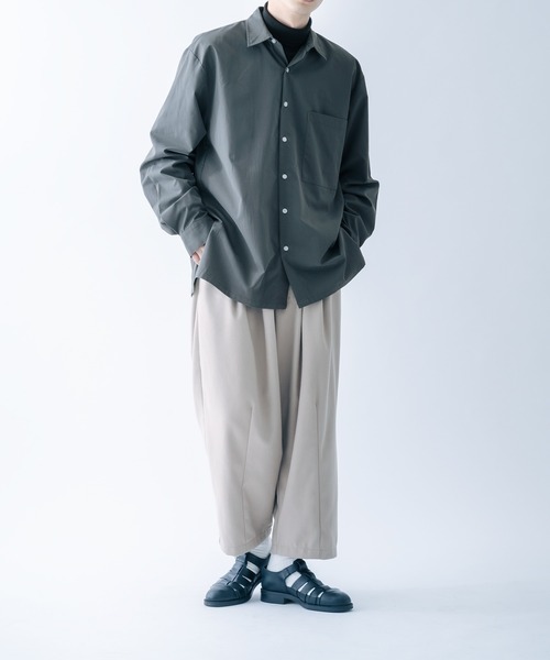 epnok(エプノック)の「サイドスリットベーシックシャツ(シャツ/ブラウス・メンズ・ライトブルー/オフホワイト/ダークグレー・MEDIUM/LARGE)」の12枚目の写真