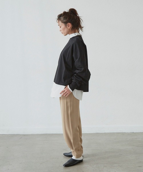 Libra Cue(リブラ キュー)の「リラックスボリュームカットソー(Tシャツ/カットソー・レディース・ホワイト/ブラック/マルチ・FREE)」の13枚目の写真