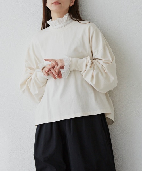 Libra Cue(リブラ キュー)の「リラックスボリュームカットソー(Tシャツ/カットソー・レディース・ホワイト/ブラック/マルチ・FREE)」の16枚目の写真