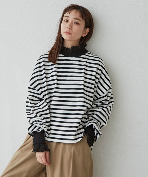 Libra Cue(リブラ キュー)の「リラックスボリュームカットソー(Tシャツ/カットソー・レディース・ホワイト/ブラック/マルチ・FREE)」の20枚目の写真