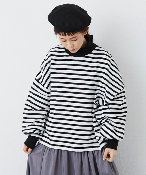 Libra Cue(リブラ キュー)の「リラックスボリュームカットソー(Tシャツ/カットソー・レディース・ホワイト/ブラック/マルチ・FREE)」の17枚目の写真