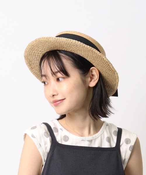 salle de bal(サルデバル)の「∴リボンカンカン帽(ハット・レディース・キャメル/ナチュラル/ブラウン/ブラック・FREE)」の3枚目の写真