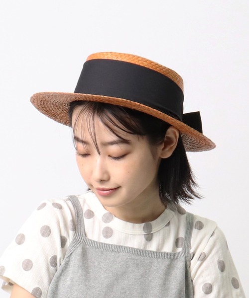 salle de bal(サルデバル)の「∴リボンカンカン帽(ハット・レディース・キャメル/ナチュラル/ブラウン/ブラック・FREE)」の19枚目の写真