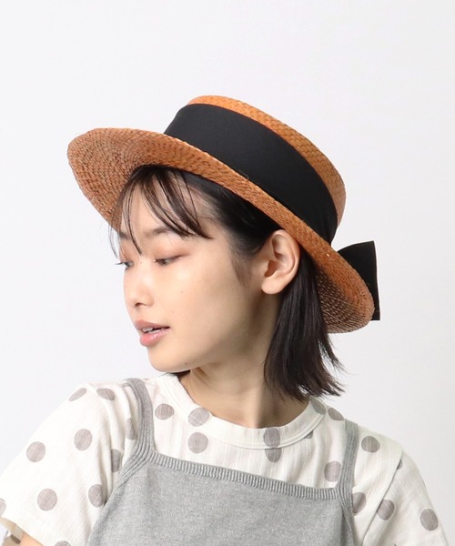 salle de bal(サルデバル)の「∴リボンカンカン帽(ハット・レディース・キャメル/ナチュラル/ブラウン/ブラック・FREE)」の20枚目の写真