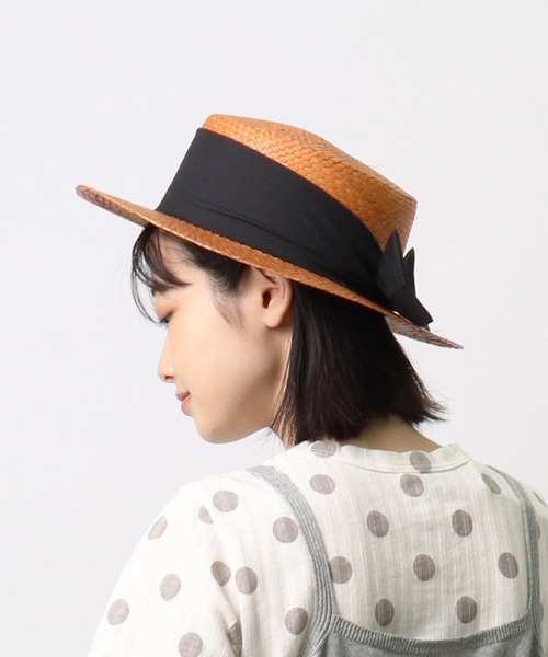 salle de bal(サルデバル)の「∴リボンカンカン帽(ハット・レディース・キャメル/ナチュラル/ブラウン/ブラック・FREE)」の21枚目の写真