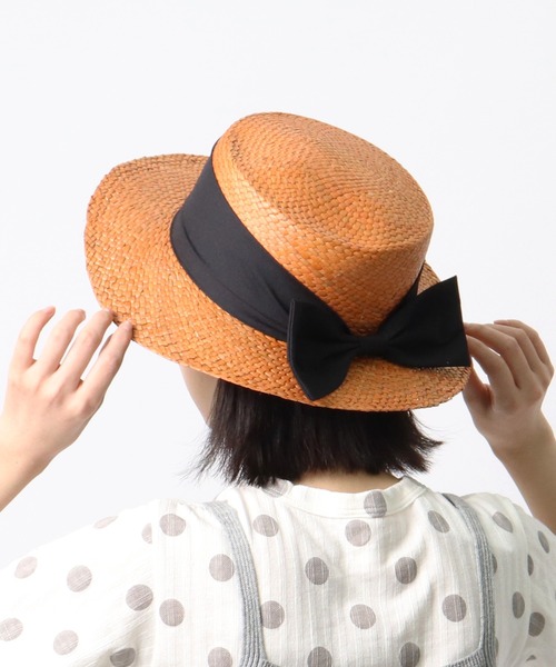 salle de bal(サルデバル)の「∴リボンカンカン帽(ハット・レディース・キャメル/ナチュラル/ブラウン/ブラック・FREE)」の22枚目の写真