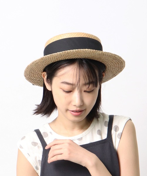 salle de bal(サルデバル)の「∴リボンカンカン帽(ハット・レディース・キャメル/ナチュラル/ブラウン/ブラック・FREE)」の9枚目の写真