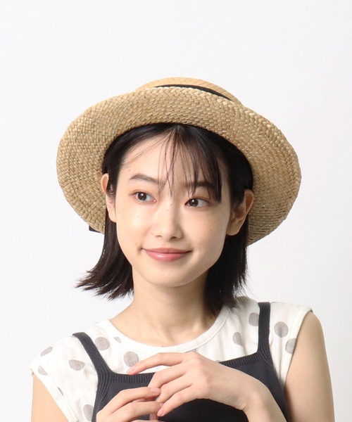 salle de bal(サルデバル)の「∴リボンカンカン帽(ハット・レディース・キャメル/ナチュラル/ブラウン/ブラック・FREE)」の6枚目の写真