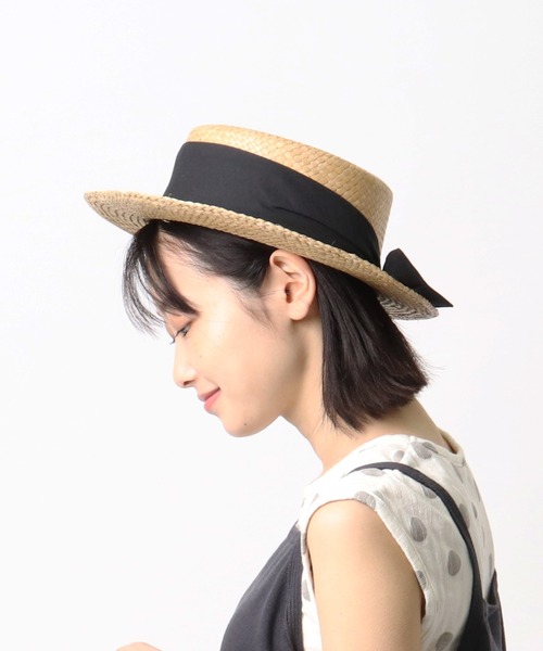 salle de bal(サルデバル)の「∴リボンカンカン帽(ハット・レディース・キャメル/ナチュラル/ブラウン/ブラック・FREE)」の7枚目の写真