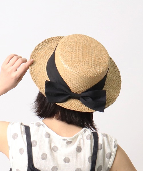 salle de bal(サルデバル)の「∴リボンカンカン帽(ハット・レディース・キャメル/ナチュラル/ブラウン/ブラック・FREE)」の11枚目の写真