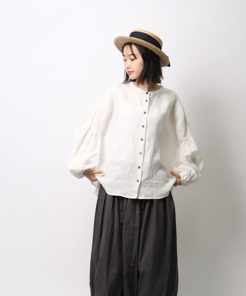 salle de bal(サルデバル)の「∴リボンカンカン帽(ハット・レディース・キャメル/ナチュラル/ブラウン/ブラック・FREE)」の12枚目の写真