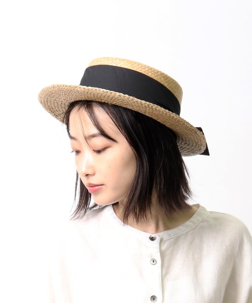 salle de bal(サルデバル)の「∴リボンカンカン帽(ハット・レディース・キャメル/ナチュラル/ブラウン/ブラック・FREE)」の14枚目の写真