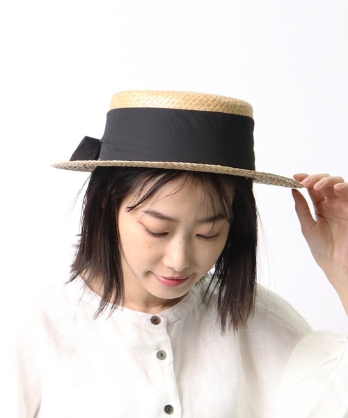 salle de bal(サルデバル)の「∴リボンカンカン帽(ハット・レディース・キャメル/ナチュラル/ブラウン/ブラック・FREE)」の16枚目の写真