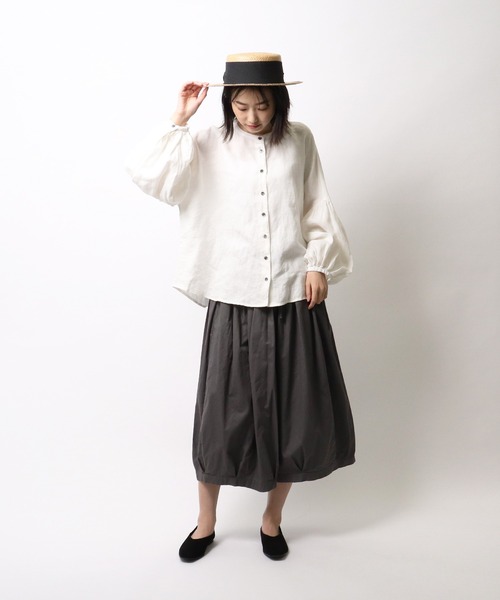 salle de bal(サルデバル)の「∴リボンカンカン帽(ハット・レディース・キャメル/ナチュラル/ブラウン/ブラック・FREE)」の17枚目の写真